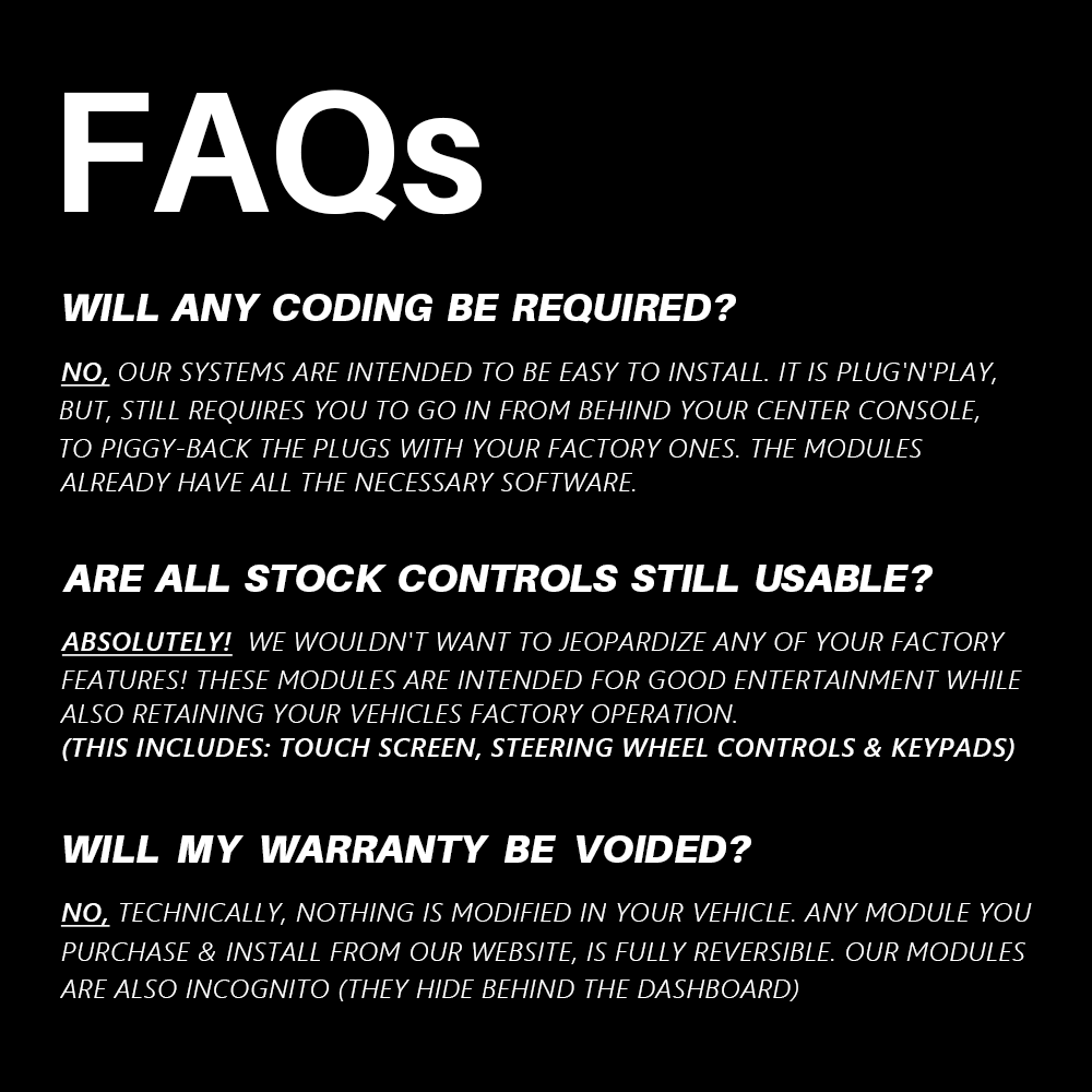 Navisir carplay module FAQs